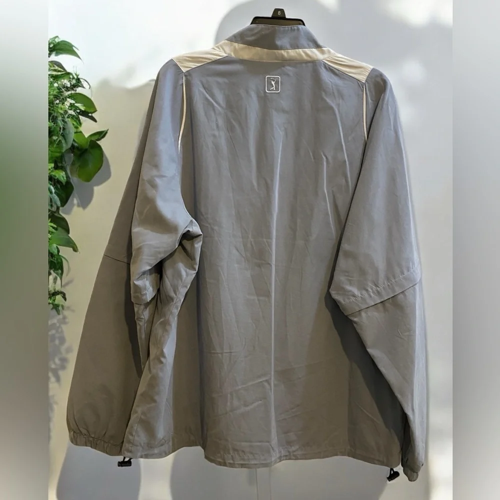 PGA Tour Gray Windbreaker Jacket - Picture 2 of 6